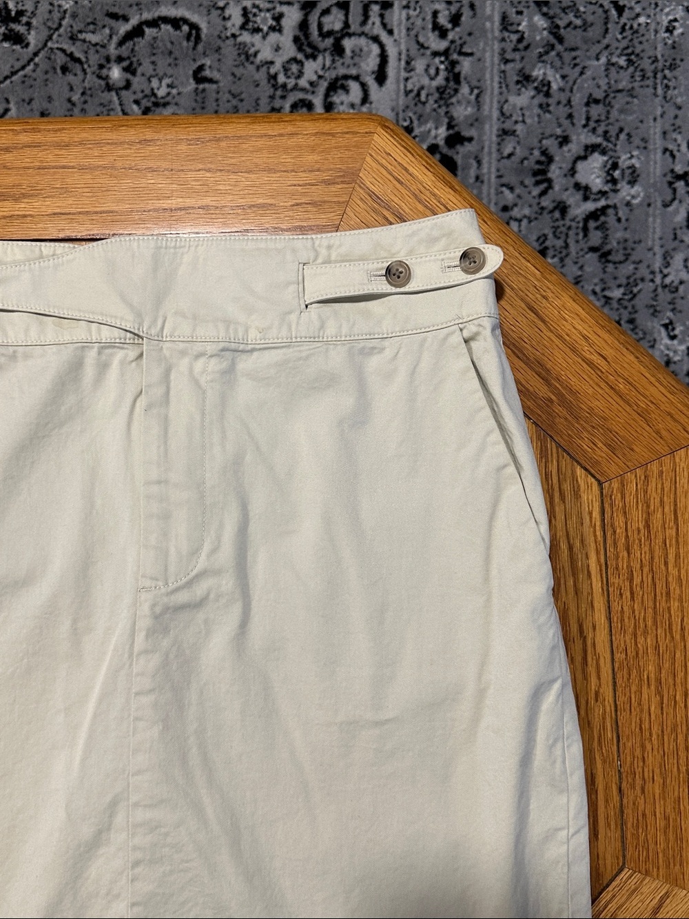 *RALPH LAUREN* Cream Rugby Cotton Skirt w/ Waist Tab Size 8 - Picture 2 of 5